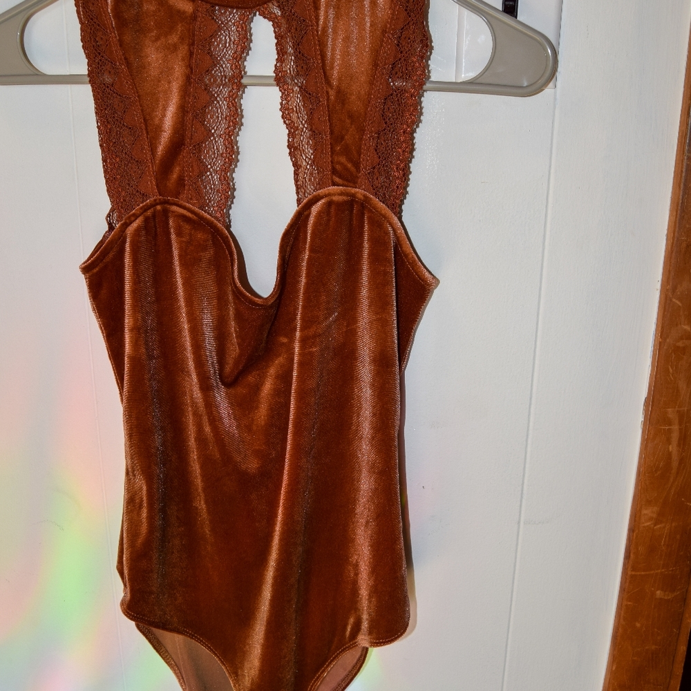 Forever 21 Crushed Velvet Bodysuit